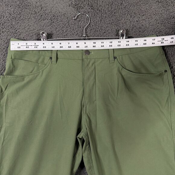 Lululemon Pants Mens 34x31 Green ABC Classic Fit Stretch Warpstreme 5 Pocket - Picture 10 of 15